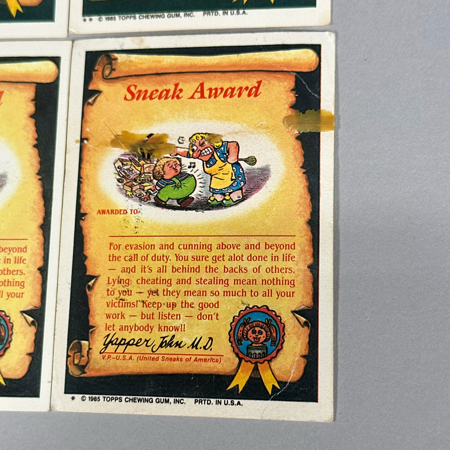 rare garbage pail kid cards KIDS NEW SERIES or printing plates 11 of the Most Valuable